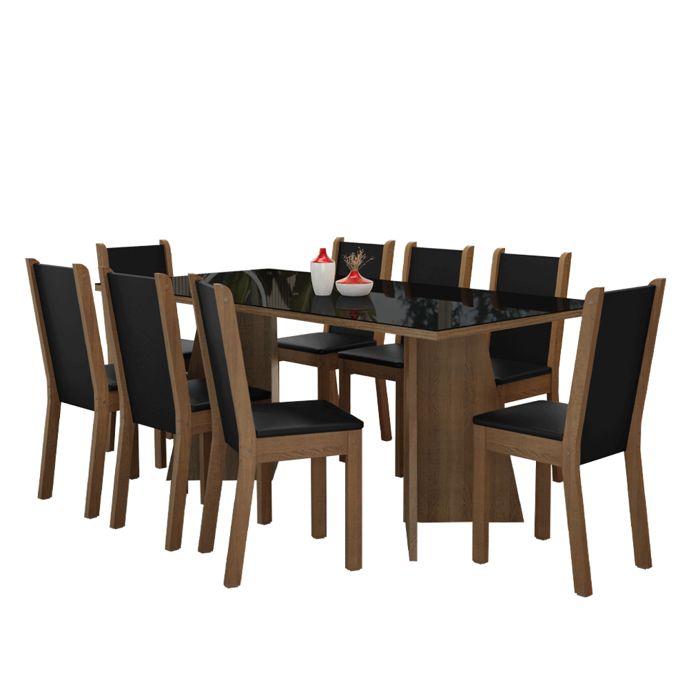Mesa de Comedor con Mesa y 8 Sillas Madesa Justine MN