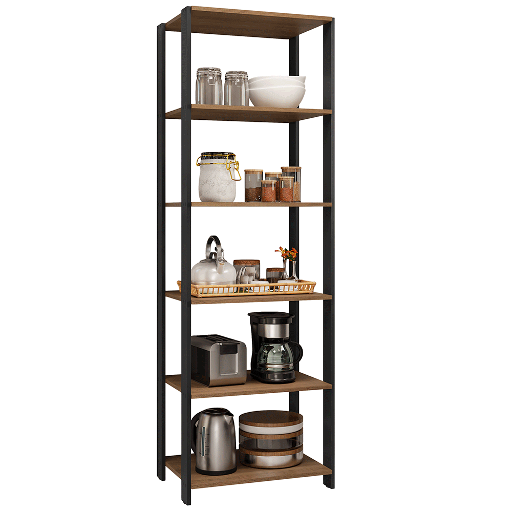 Estante Multiuso para Cocina 59 cm Marrón/Negro Madesa