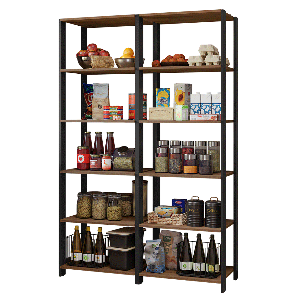 Estante Multiuso para Cocina 118 cm Marrón/Negro Madesa