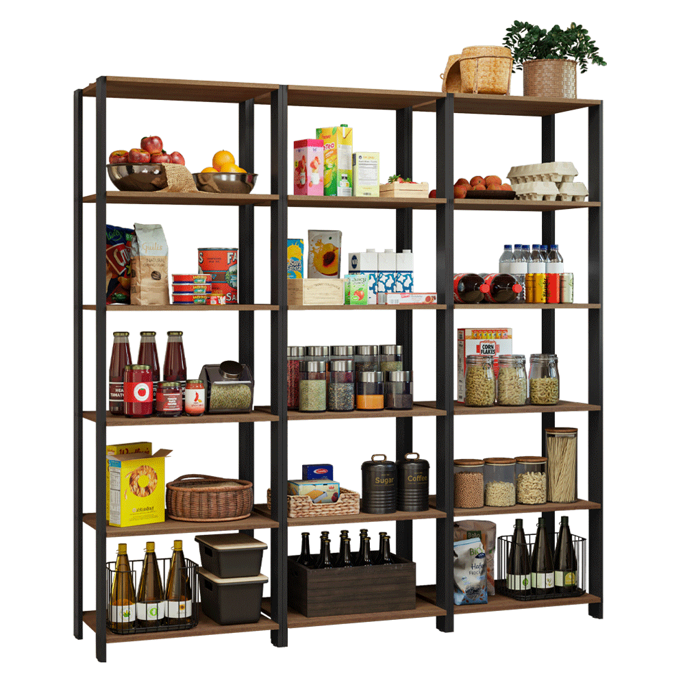 Estante Multiuso para Cocina 177 cm Marrón/Negro Madesa