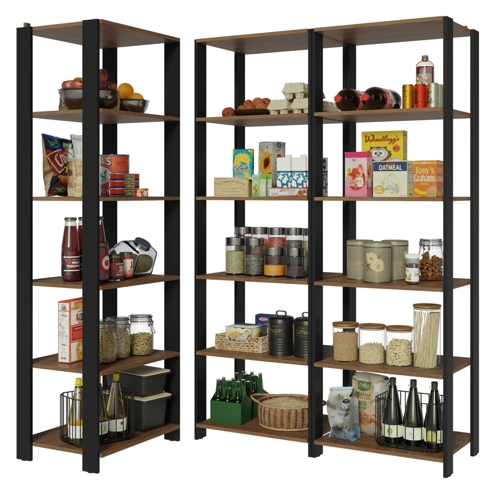 Estante Multiuso para Cocina 177 cm Marrón/Negro Madesa