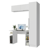 Conjunto Home Office 1 Placard 2 Alacenas Neo 1 Escritorio Blanco Madesa