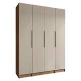 Placard Modular 160 cm 4 Puertas Marrón/Crema Neo Madesa