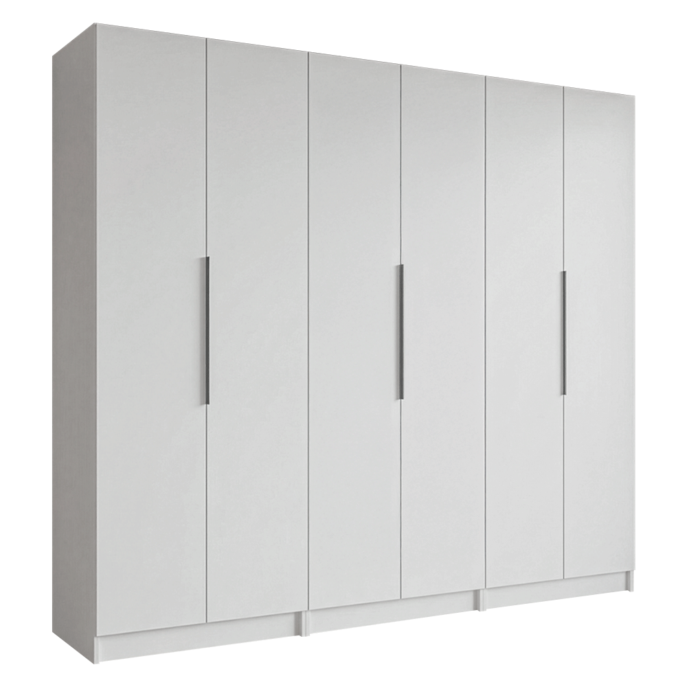 Placard Modular 240 cm 6 Puertas 4 Cajones Blanco Neo Madesa 01