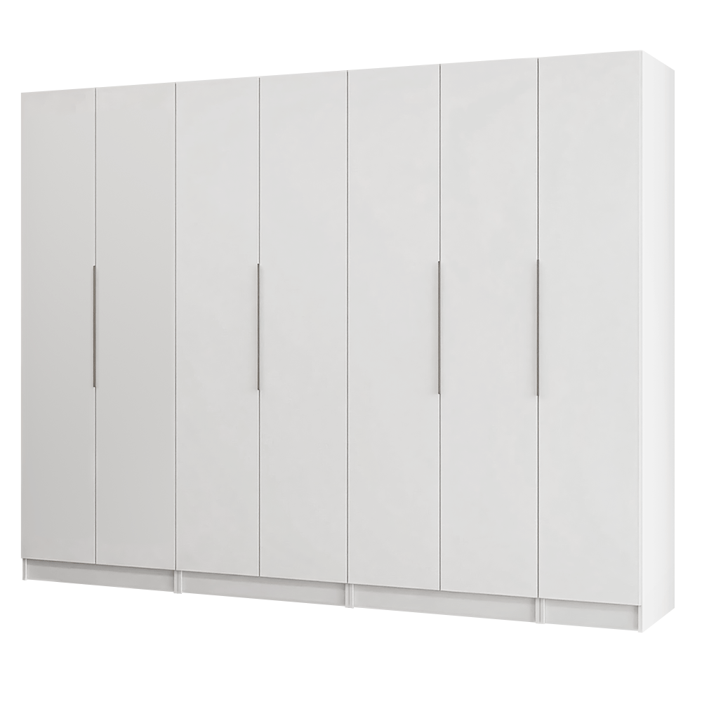 Placard Modular 280 cm 7 Puertas 4 Cajones Blanco Neo Madesa 01