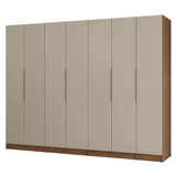 Placard Modular 280 cm 7 Puertas 4 Cajones Marrón/Crema Neo Madesa 01