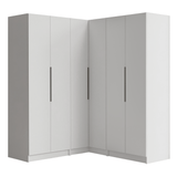 Placard Modular de Esquinero 350 cm 6 Puertas 4 Cajones Blanco Neo Madesa 01