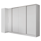 Placard Modulado Neo + Placard Royale Matrimonial 3 Puertas Corredizas Blanco