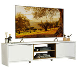 Rack para TV para TV hasta 75 Pulgadas 180 cm 2 Puertas Blanco/Marrón Metz Madesa