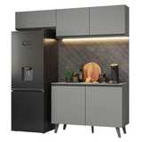 Cocina compacta 200cm Gris Nice Madesa 01XA