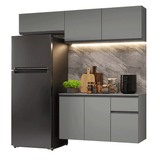 Cocina compacta Flotante 200cm Gris Nice Madesa 04XA
