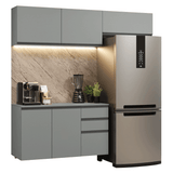 Cocina compacta Flotante 200cm Gris Nice Madesa XA05