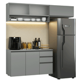 Cocina compacta Flotante 200cm Gris Nice Madesa XA11