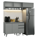 Cocina compacta 200cm Gris Nice Madesa XA13