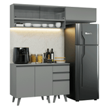 Cocina compacta 200cm Gris Nice Madesa XA14
