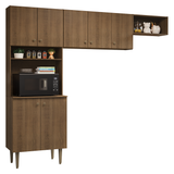 Cocina compacta 235cm Marrón Gourmet Madesa XB03
