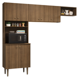 Cocina compacta 235cm Marrón Gourmet Madesa XC03