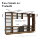 Combo completo de Cocina Madesa Agata 340cm MG 01