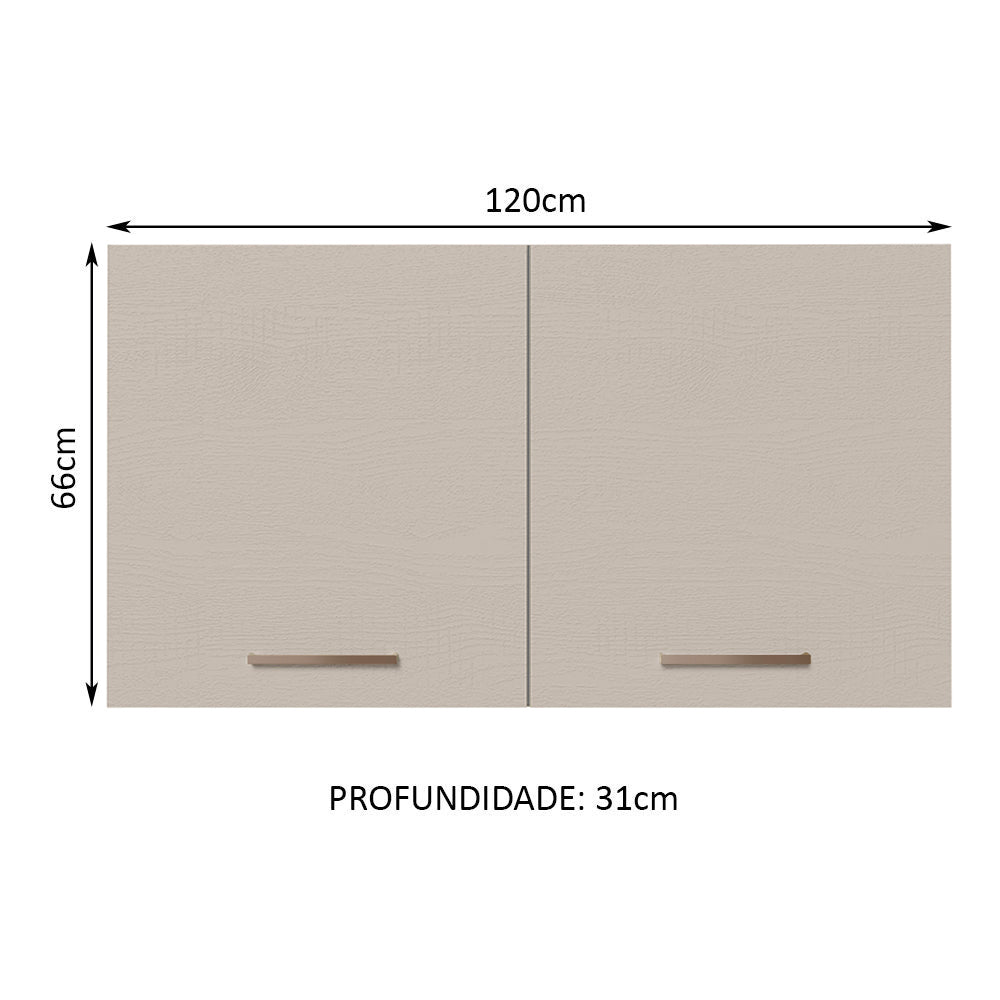 Gabinete Superior Multiuso Garaje 120cm Blanco/Crema
