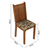 Juego de Comedor Madesa Megan Mesa Tapa de Madera con 6 Sillas Marrón/Beige Marrón