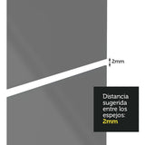 Kit con 6 Espejos de 26,2 x 58,5 cm para Placard