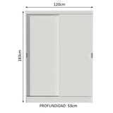 Placard Infantil Nick 2 Puertas Corredizas Blanco