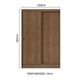 Placard Soltero Luke 2 Puertas Corredizas