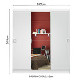 Ropero Placard Madesa Veneza 3 Puertas 1 Espejo Blanco