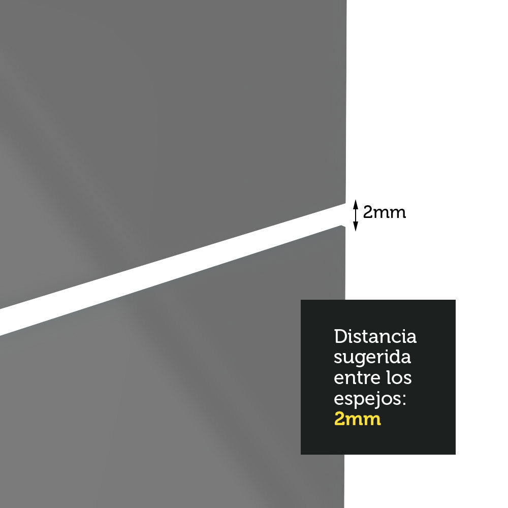 Kit Madesa con 3 Espejos de 59,5 x 45 cm para Placard