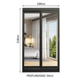 Placard Ropero Solteiro Madesa Tokio 2 Puertas Corredizas de Espejo 2 Cajones Negro
