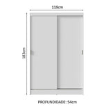 Placard Max 2 Puertas Corredizas Blanco