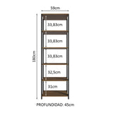 Placard Abierto 59cm Marrón/Negro Valencia