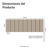 Respaldo Tapizado Modular Combo 9 Piezas para Camas hasta Matrimonial/Queen Imperial Madesa