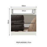 Mesa de Luz Madesa 3227 2 Cajones con Espejo Blanco