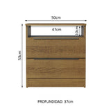 Mesa de Luz 3227 2 Cajones Marrón