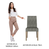 Kit de 2 Sillas de Comedor 4255 Marrón/Silver