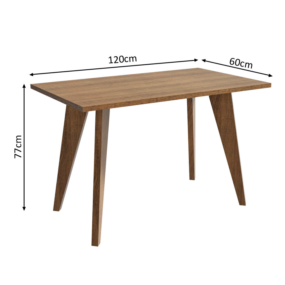 Escritorio Rectangular con Mesada de Madera 5319 Marrón