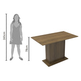 Mesa de Comedor Rectangular con Tapa de Madera 5329 Marrón