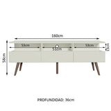 Rack para TV Londres Hasta 65'' Blanco