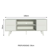Rack para TV Copenhagen 55 Pulgadas Blanco