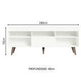 Rack para TV de hasta 75 pulgadas Lille Madesa 180 cm 1 Puerta Blanco