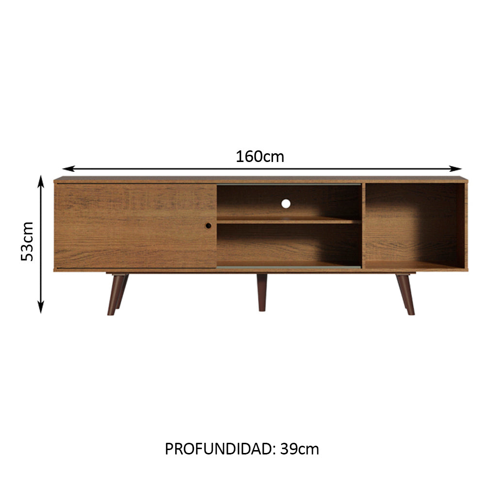 Rack para TV Madesa Dubai hasta 65 Pulgadas con patas Blanco