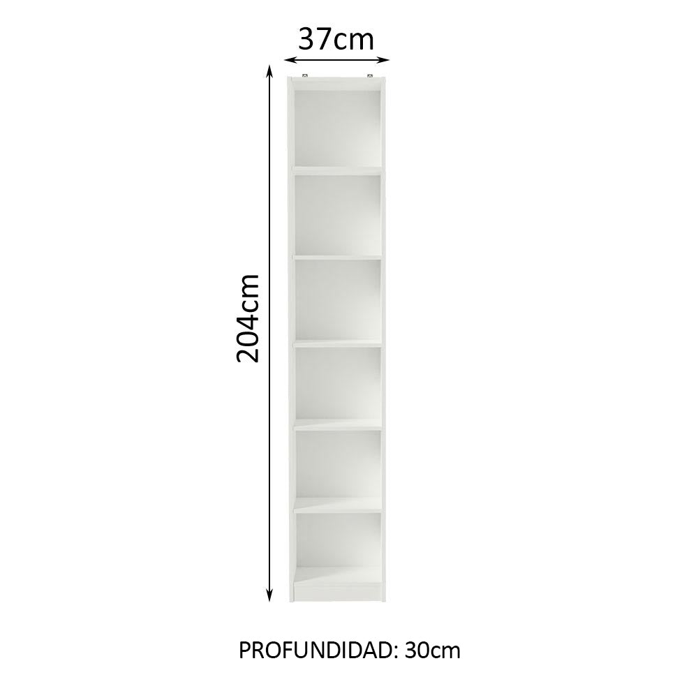 Biblioteca 6906 con Nichos Blanco