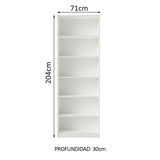 Biblioteca Organizador Madesa 6908 con 6 Nichos Blanco