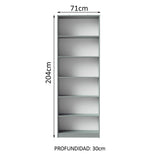 Biblioteca Organizador Madesa 6908 con 6 Nichos Gris