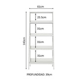 Estantería Escalera 5 Niveles Blanca