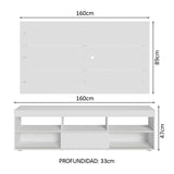 Rack para TV y Panel Hasta 65 Blanco Orlando