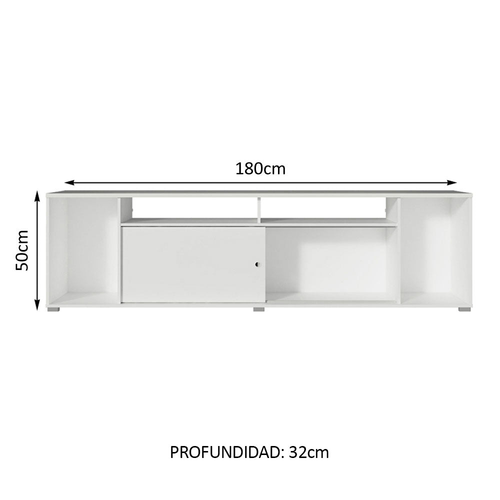 Rack para TV hasta 65 Pulgadas Madesa Cancun Blanco