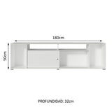 Rack para TV hasta 65 Pulgadas Madesa Cancun Blanco