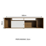 Rack para TV hasta 65 Pulgadas Madesa Cancun Marrón/Blanco